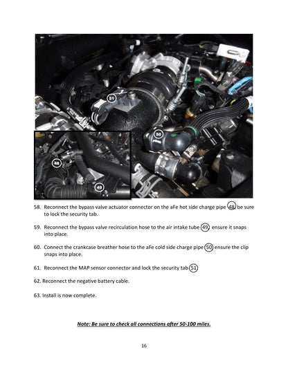 aFe BladeRunner Alum Hot & Cold Charge Pipe Kit - Black | Ford Bronco V6-2.7Ltt (21-23) (46-20584-B)