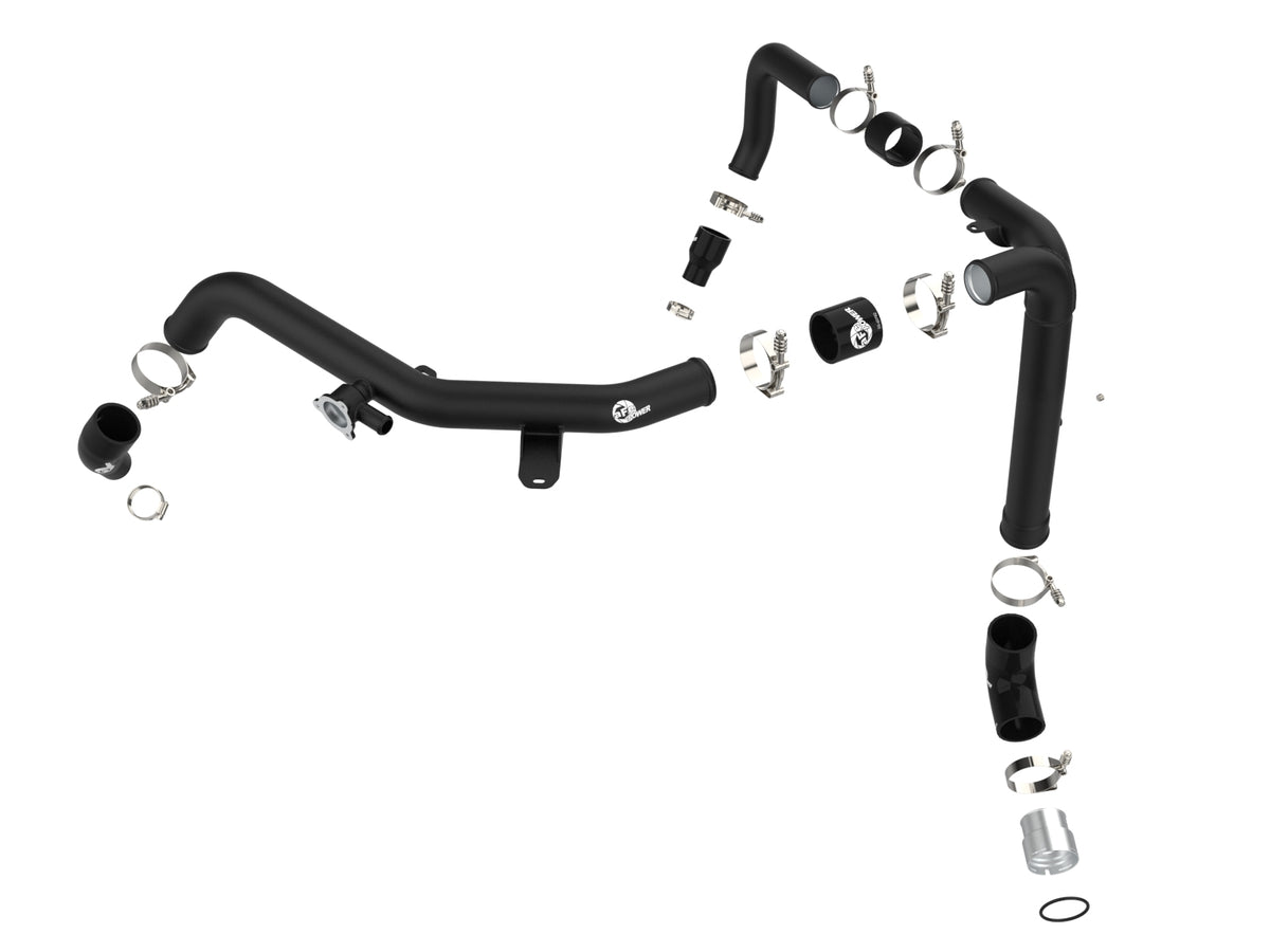 aFe 21-22 Ford Bronco V6-2.7Ltt BladeRunner Alum Hot Charge Pipe - Black (46-20588-B)