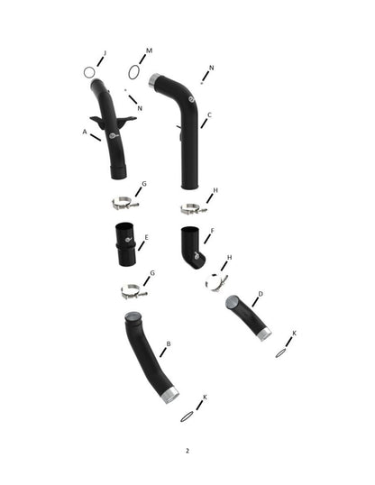aFe RAM Charge Pipe Kit | Dodge Ram 1500 19-26 V6-3.0L (46-20594-B)
