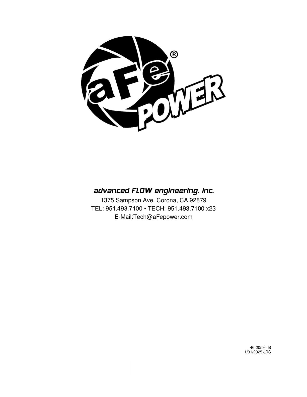 aFe RAM Charge Pipe Kit | Dodge Ram 1500 19-26 V6-3.0L (46-20594-B)