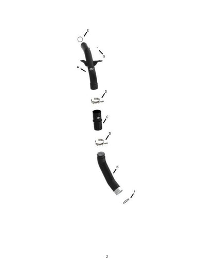 aFe RAM 1500 20-22 V6-3.0L Charge Pipe | Dodge 1500/RT/TRX 19-26 (46-20598-B)