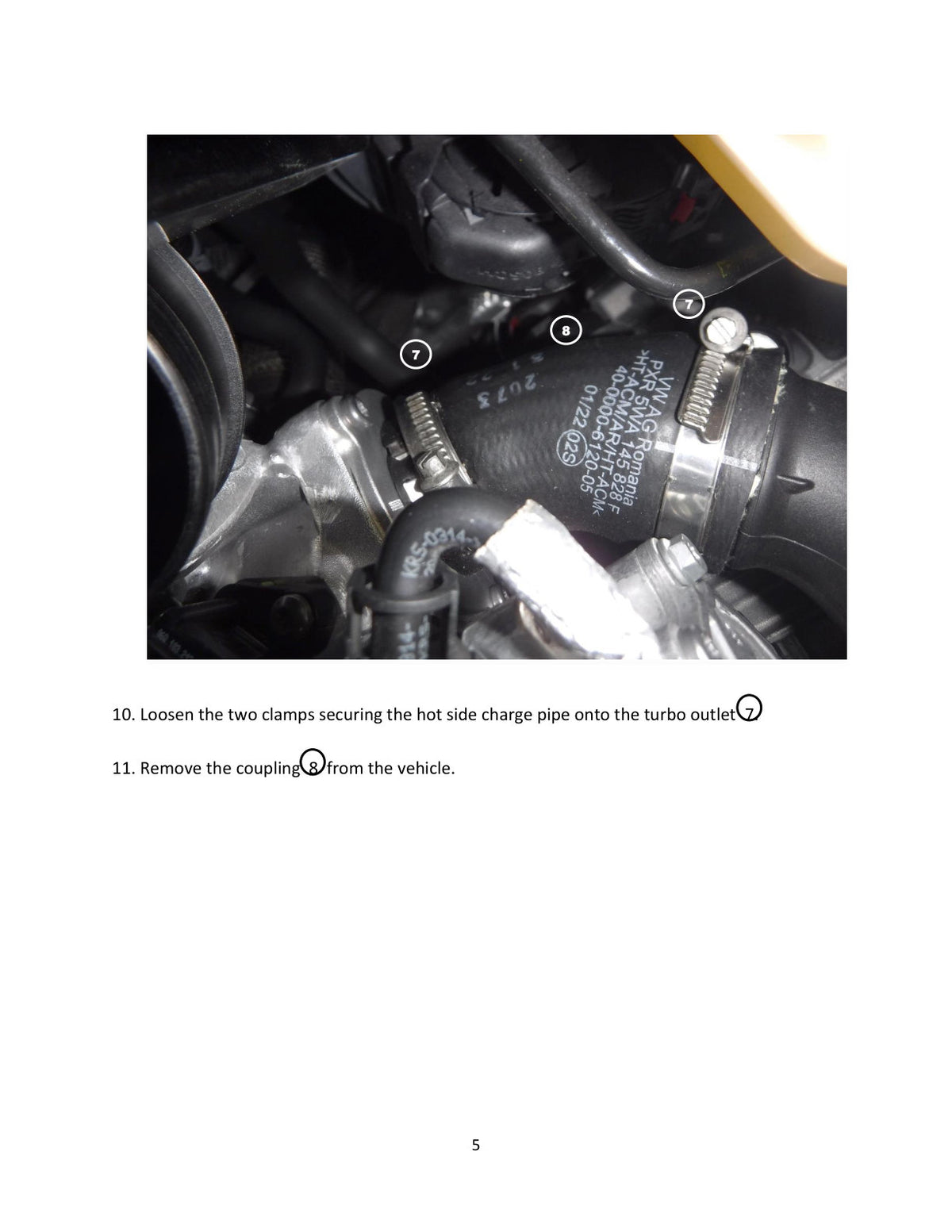 aFe Bladerunner 2.5in Aluminum Hot Charge Pipe | VW MKVIII GTI (20-23) (46-20608-B)