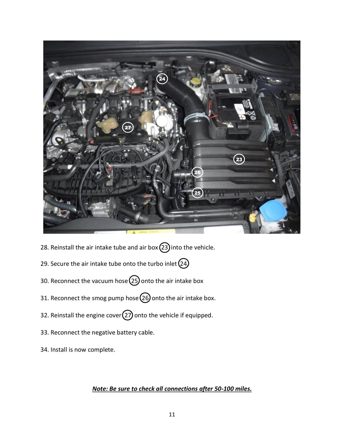 aFe Bladerunner 2.5in Aluminum Hot Charge Pipe | VW MKVIII GTI (20-23) (46-20608-B)