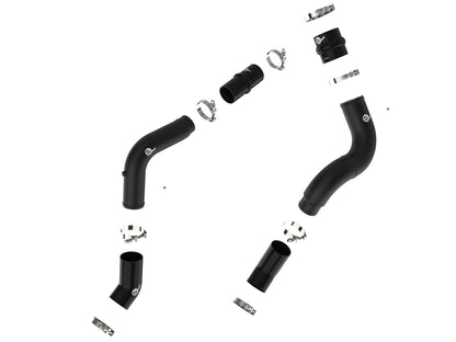 aFe BladeRunner Aluminum Hot & Cold Charge Pipe Kit Black | RAM Diesel Trucks L6-6.7L (19-23) (46-20614-B)