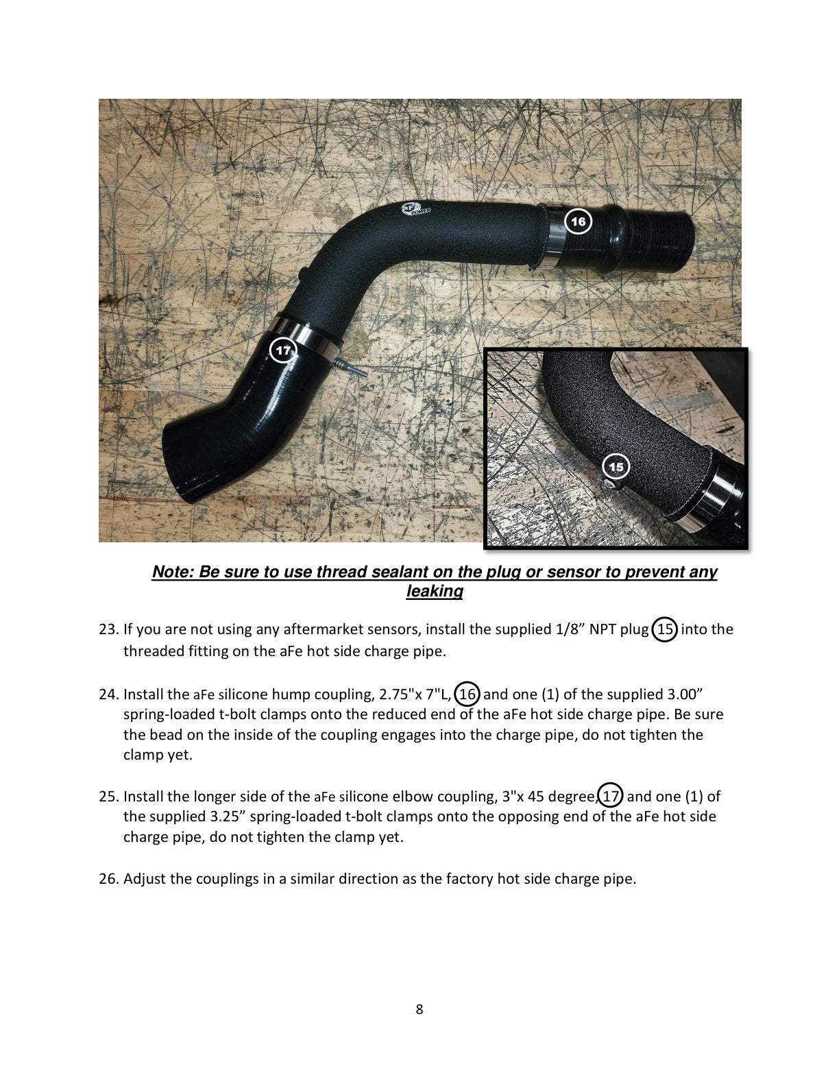 aFe BladeRunner Aluminum Hot & Cold Charge Pipe Kit Black | RAM Diesel Trucks L6-6.7L (19-23) (46-20614-B)