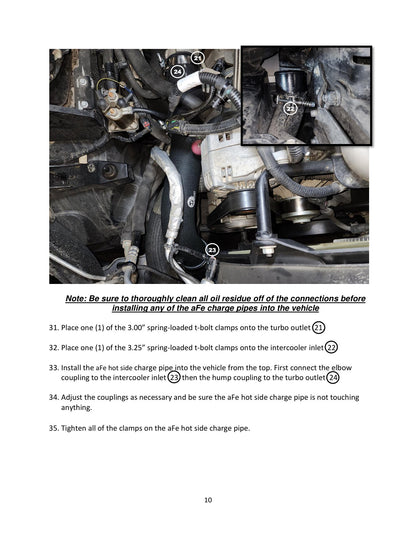 aFe BladeRunner Aluminum Hot & Cold Charge Pipe Kit Black | RAM Diesel Trucks L6-6.7L (19-23) (46-20614-B)