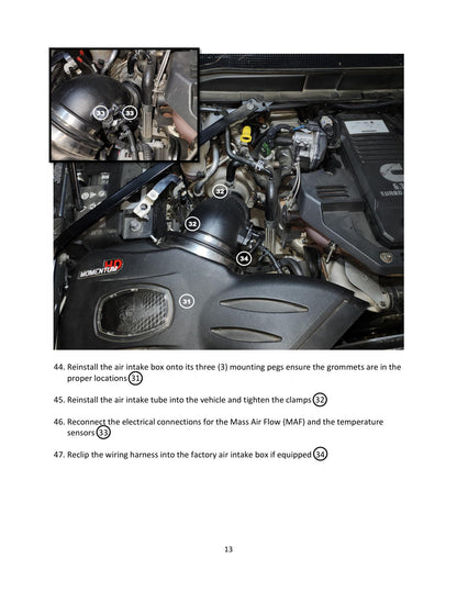 aFe BladeRunner Aluminum Hot & Cold Charge Pipe Kit Black | RAM Diesel Trucks L6-6.7L (19-23) (46-20614-B)
