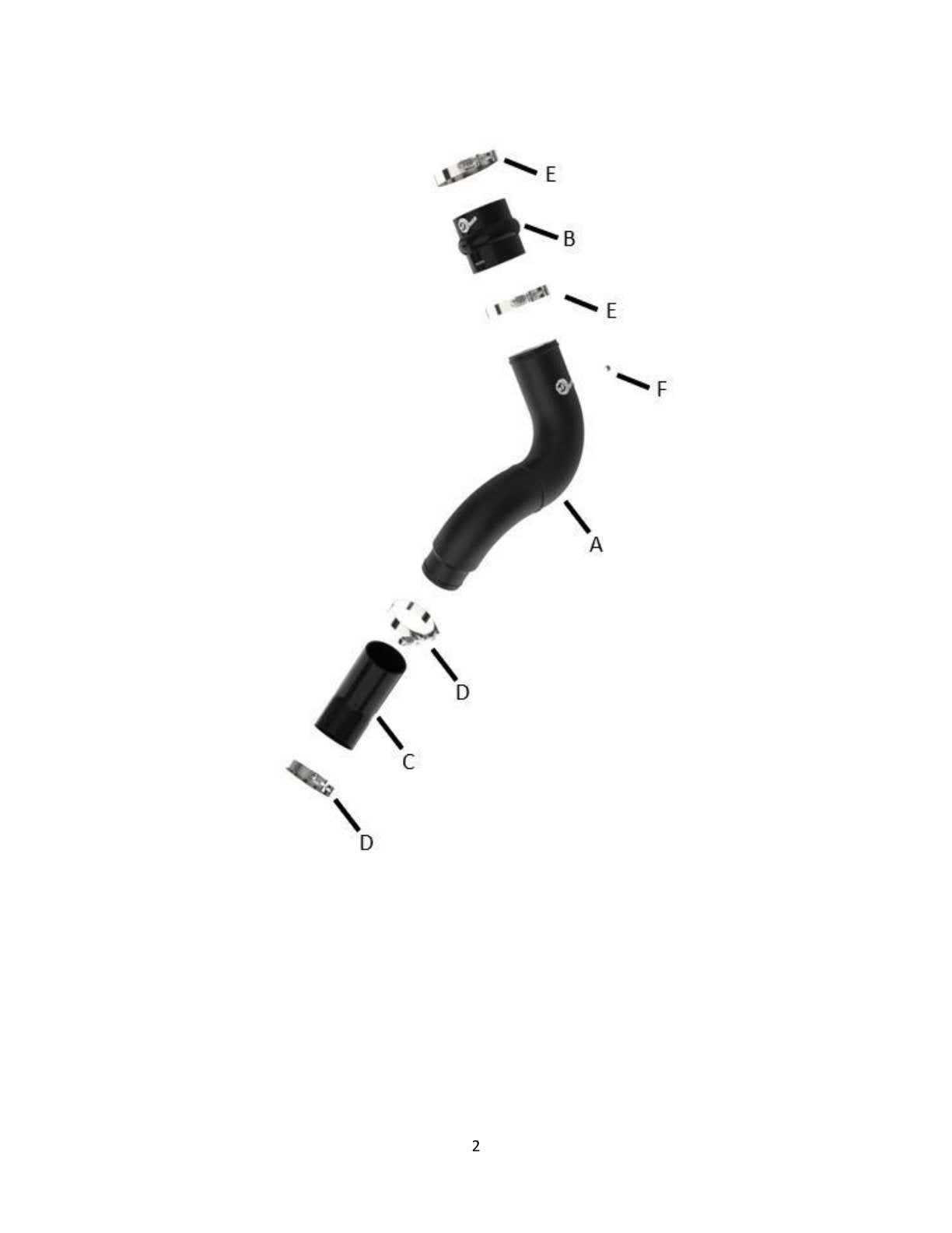 aFe BladeRunner 3.5in Aluminum Cold Charge Pipe | RAM 1500/2500 19-23 (46-20619-B)