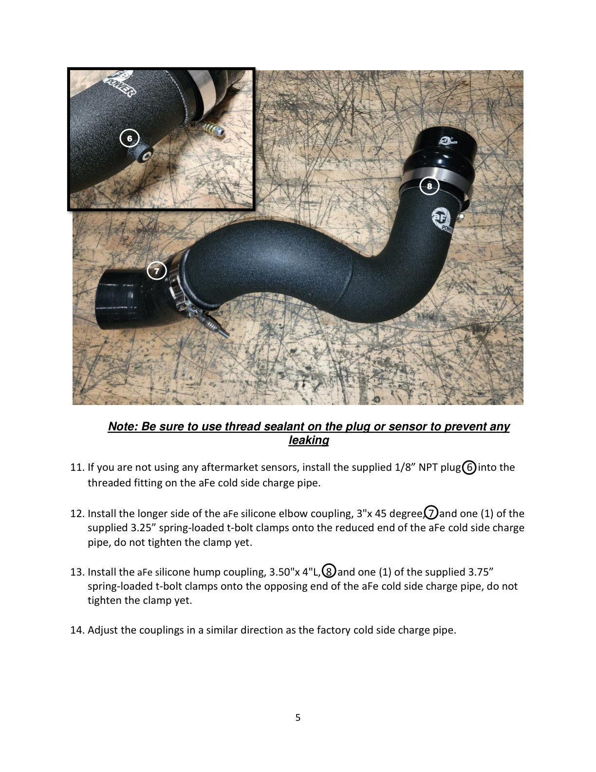 aFe BladeRunner 3.5in Aluminum Cold Charge Pipe | RAM 1500/2500 19-23 (46-20619-B)