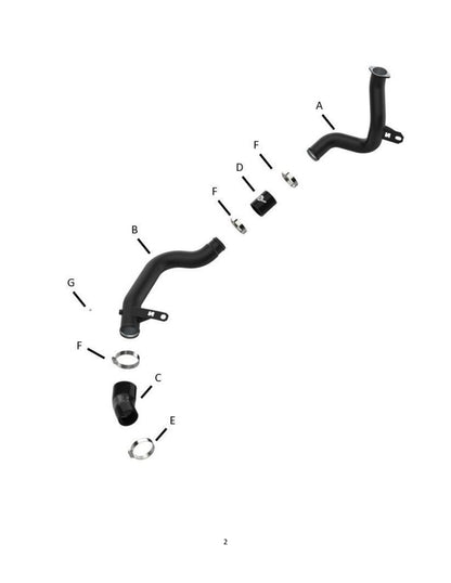 aFe BladeRunner 2-1/4-2-1/2in Aluminum Hot Charge Pipe | Hyundai Kona N (46-20628-B)