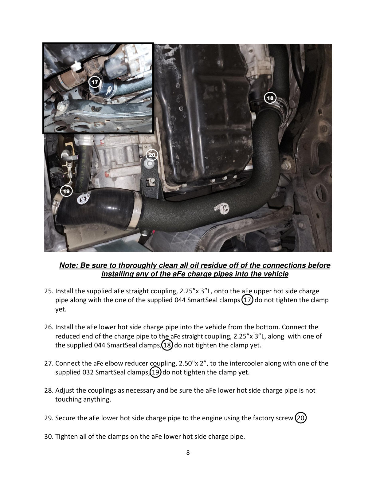 aFe BladeRunner 2-1/4-2-1/2in Aluminum Hot Charge Pipe | Hyundai Kona N (46-20628-B)