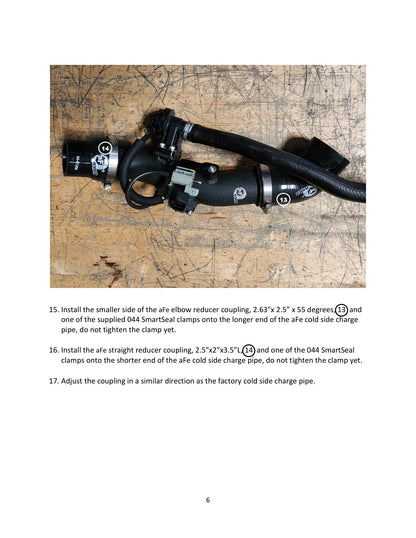 aFe BladeRunner 2.5" Aluminum Cold Charge Pipe w/ SS Clamps | Hyundai Elantra GT L4-1.6L (17-20) (46-20639-B)