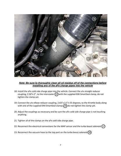 aFe BladeRunner 2.5" Aluminum Cold Charge Pipe w/ SS Clamps | Hyundai Elantra GT L4-1.6L (17-20) (46-20639-B)