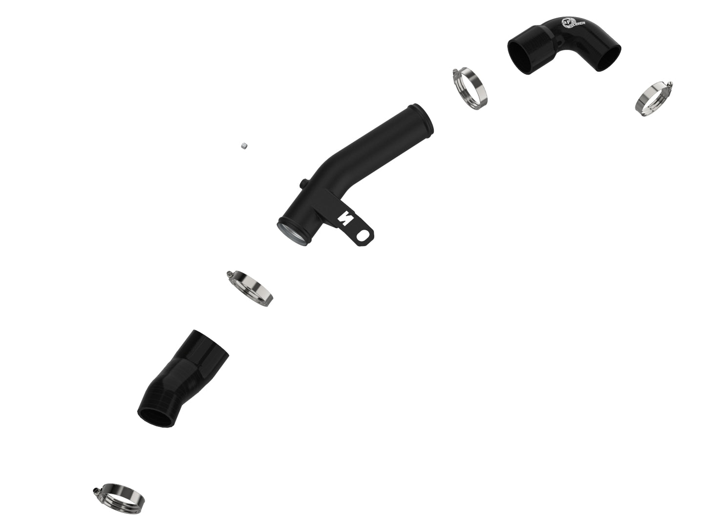 aFe BladeRunner 2.5in Aluminum Hot Charge Pipe - Black | Hyundai Veloster N L4 2.0L (19-22) (46-20646-B)
