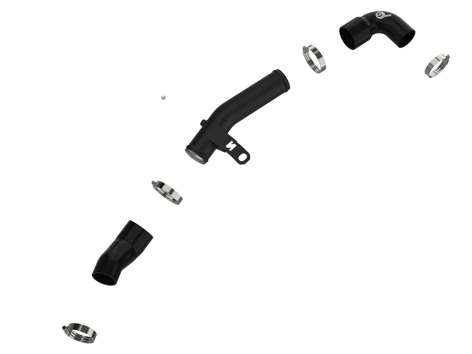 aFe BladeRunner 2.5in Aluminum Hot Charge Pipe - Black | Hyundai Veloster N L4 2.0L (19-22) (46-20646-B)