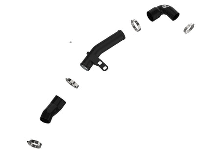 aFe BladeRunner 2.5in Aluminum Hot Charge Pipe - Black | Hyundai Veloster N L4 2.0L (19-22) (46-20646-B)
