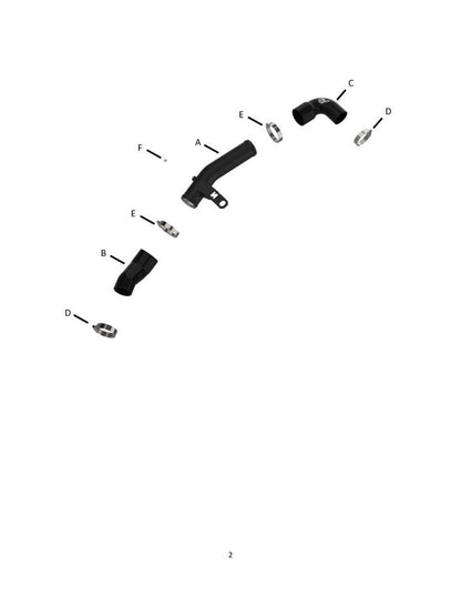 aFe BladeRunner 2.5in Aluminum Hot Charge Pipe - Black | Hyundai Veloster N L4 2.0L (19-22) (46-20646-B)