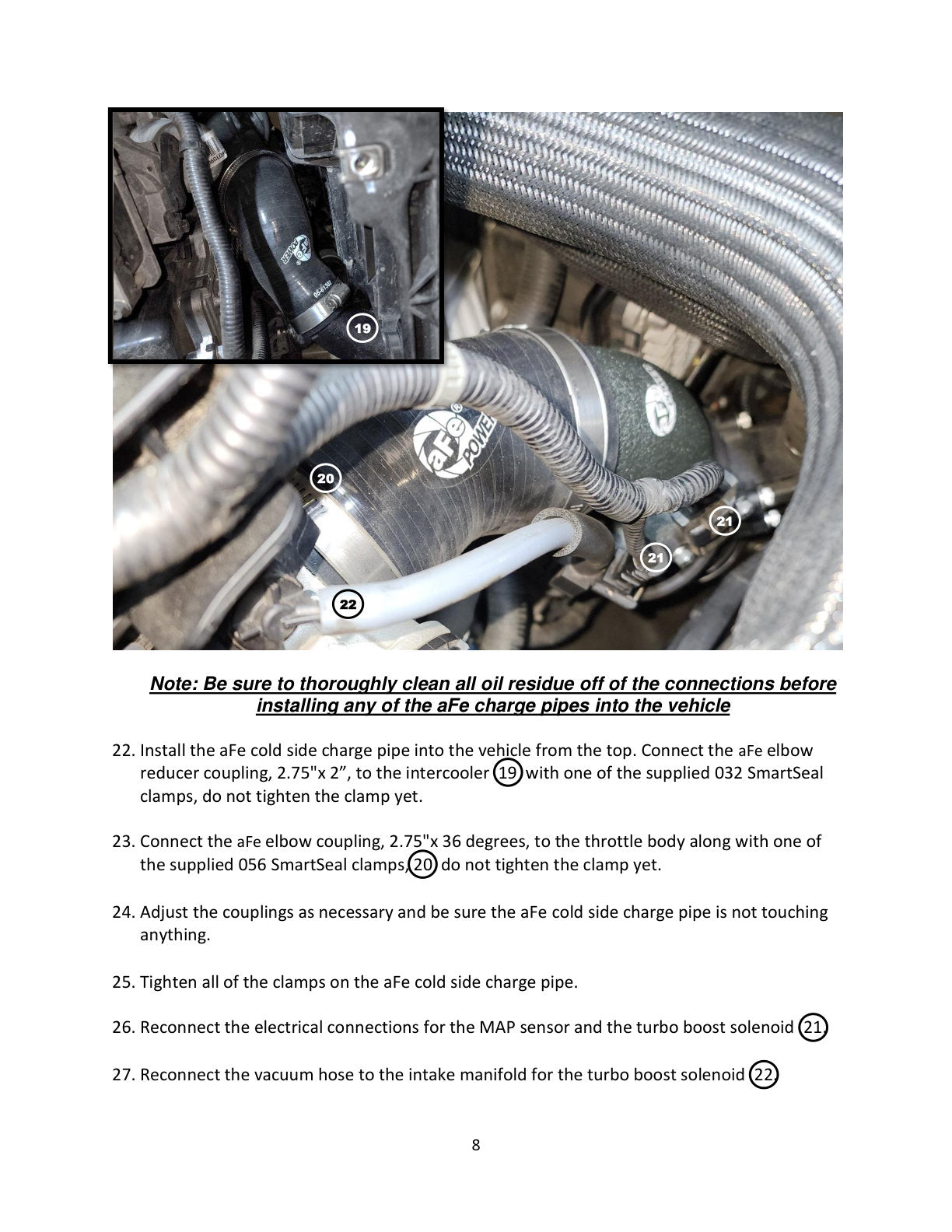 aFe 2-3/4in BladeRunner Aluminum Cold Charge Pipe - Black | Hyundai Veloster N 2.0L (19-22) (46-20649-B)