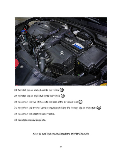 aFe 2-3/4in BladeRunner Aluminum Cold Charge Pipe - Black | Hyundai Veloster N 2.0L (19-22) (46-20649-B)