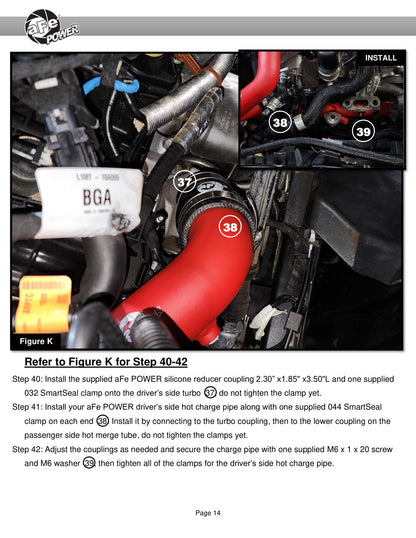 aFe BladeRunner Aluminum Hot & Cold Charge Pipe Kit | Ford Explorer ST V6 3.0L (20-23) (46-20654-B)