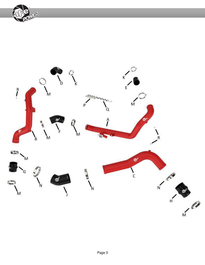 aFe BladeRunner Aluminum Hot & Cold Charge Pipe Kit | Ford Explorer ST V6 3.0L (20-23) (46-20654-R)