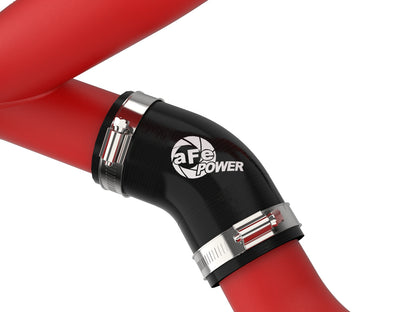 aFe Bladerunner 2-1/4" Aluminum Hot Charge Pipe Red | Ford Explorer/Explorer ST (20-23) (46-20658-R)