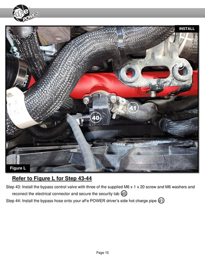 aFe Bladerunner 2-1/4" Aluminum Hot Charge Pipe Red | Ford Explorer/Explorer ST (20-23) (46-20658-R)