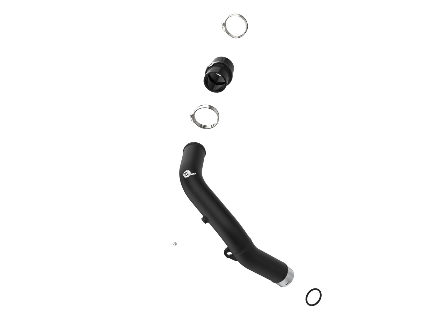 aFe 2.5" Aluminum Hot Charge Pipe Black | Subaru WRX H4-2.4L (22-23) (46-20668-B)