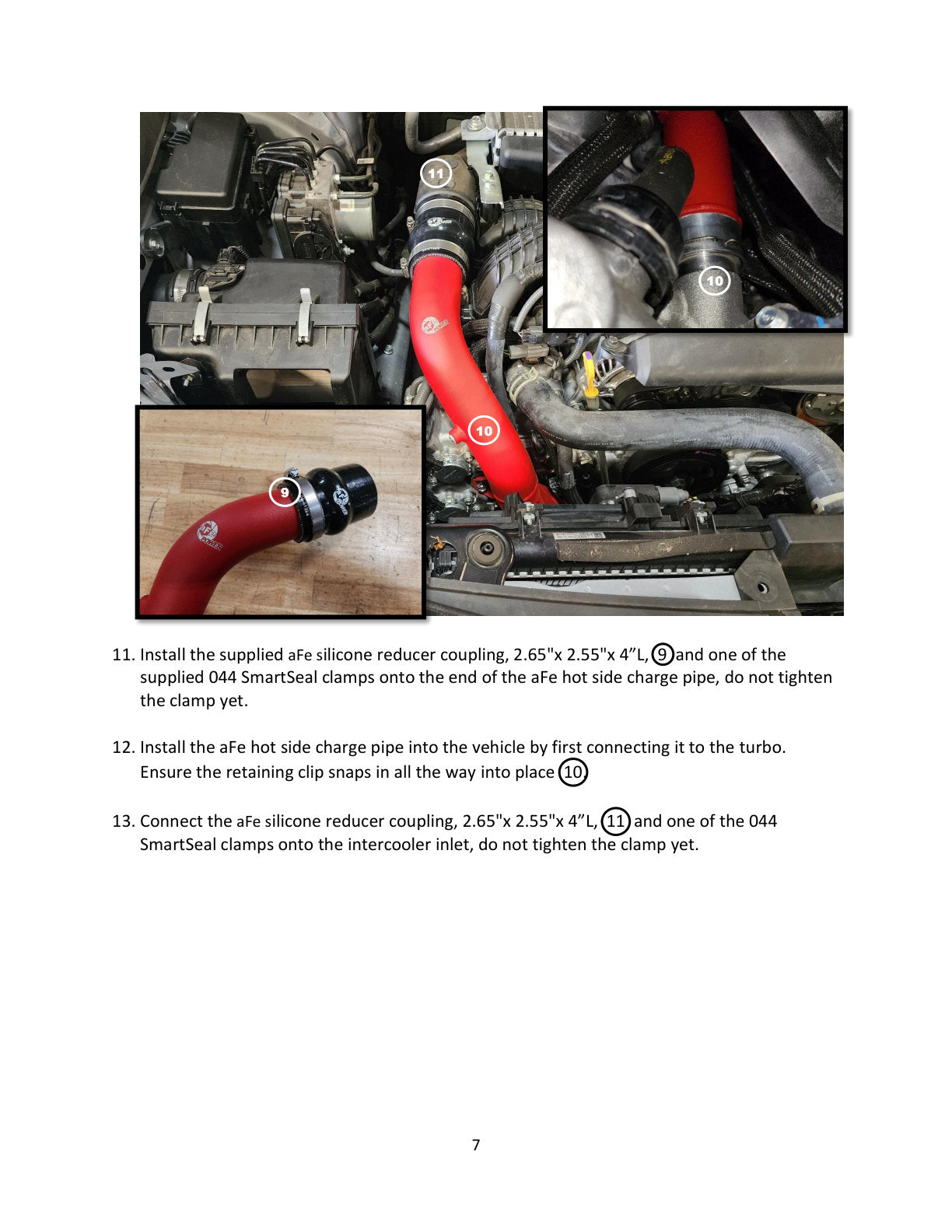 aFe 2.5" Aluminum Hot Charge Pipe Black | Subaru WRX H4-2.4L (22-23) (46-20668-B)