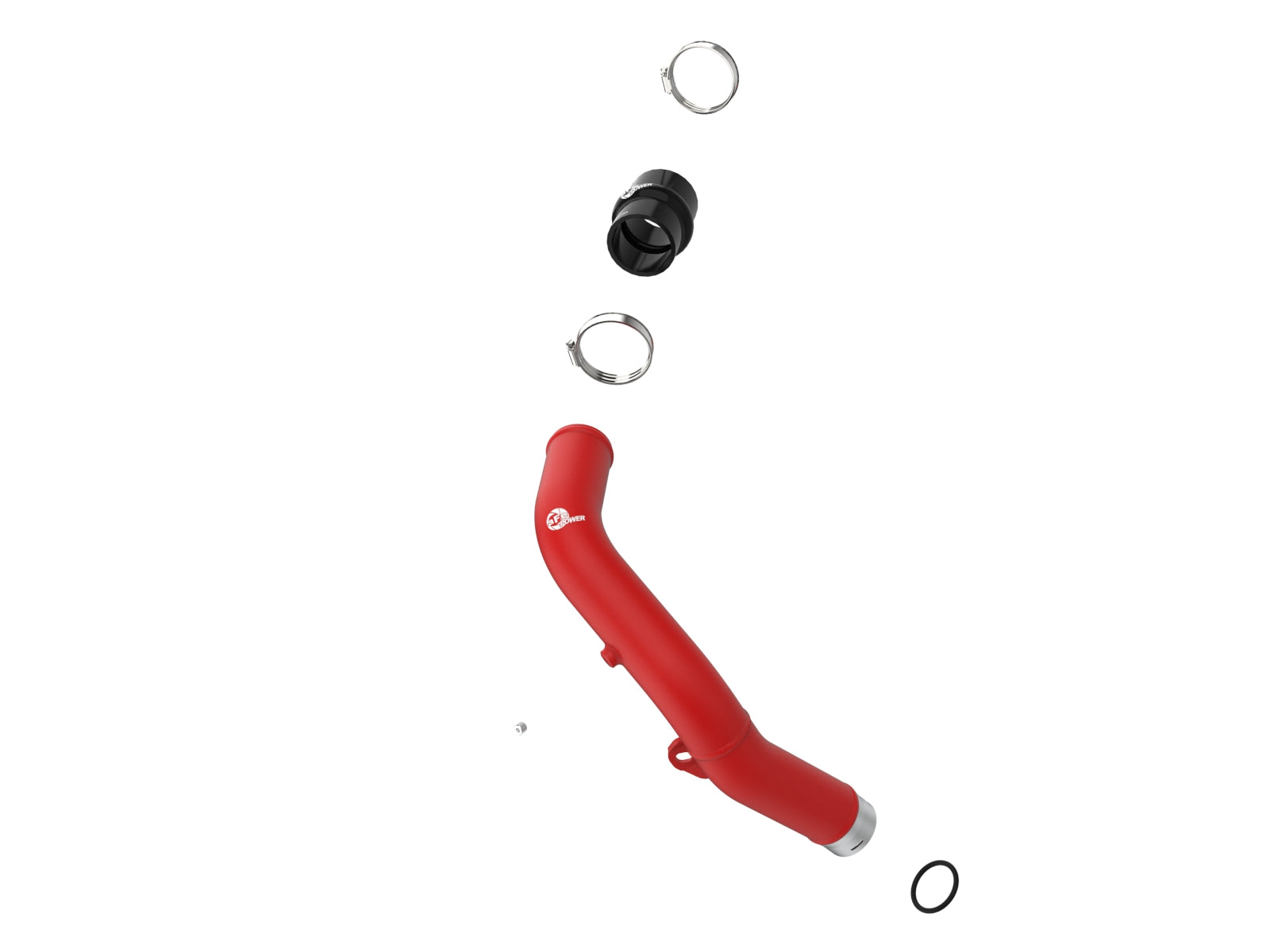 aFe 2.5" Aluminum Hot Charge Pipe Red | Subaru WRX H4-2.4L (22-23) (46-20668-R)