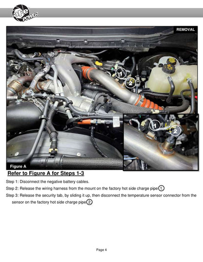 aFe BladeRunner Aluminum Hot & Cold Charge Pipe Kit | Ford F250/F350 SD V8-6.7L (23-25) (46-20684-R)