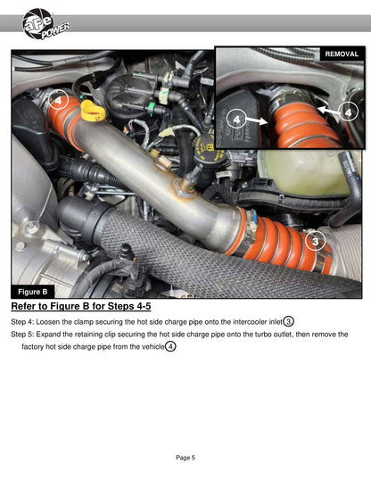 aFe BladeRunner Aluminum Hot & Cold Charge Pipe Kit | Ford F250/F350 SD V8-6.7L (23-25) (46-20684-R)