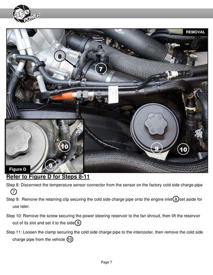 aFe BladeRunner Aluminum Hot & Cold Charge Pipe Kit | Ford F250/F350 SD V8-6.7L (23-25) (46-20684-R)