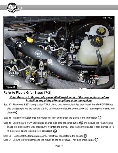aFe BladeRunner Aluminum Hot & Cold Charge Pipe Kit | Ford F250/F350 SD V8-6.7L (23-25) (46-20684-R)