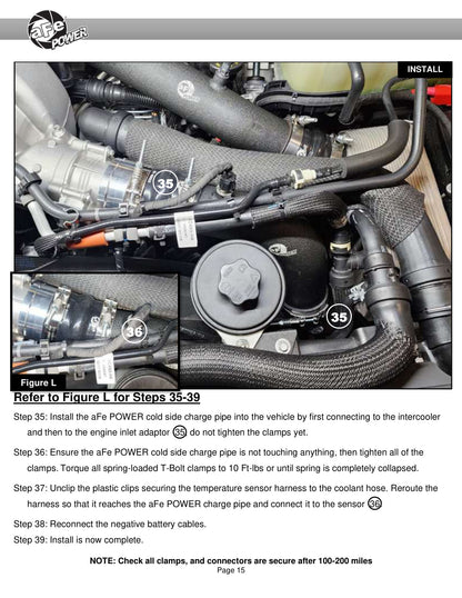 aFe BladeRunner Aluminum Hot & Cold Charge Pipe Kit | Ford F250/F350 SD V8-6.7L (23-25) (46-20684-R)