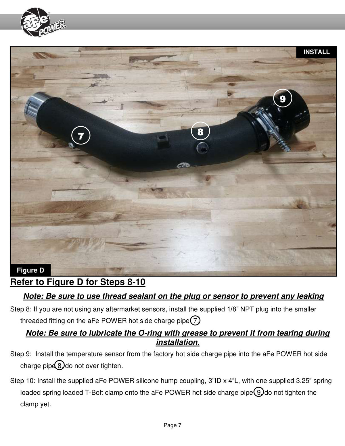 aFe BladeRunner 3in AL Hot Charge Pipe | Ford F250/F350 V8-6.7L (46-20688-B)