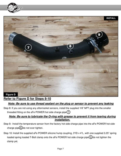 aFe BladeRunner 3in AL Hot Charge Pipe | Ford F250/F350 V8-6.7L (46-20688-B)