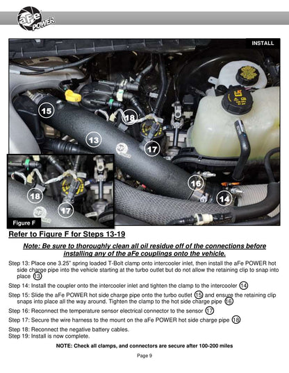 aFe BladeRunner 3in AL Hot Charge Pipe | Ford F250/F350 V8-6.7L (46-20688-B)