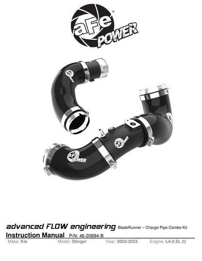 aFe BladeRunner Charge Pipe Kit | Kia Stinger 22-23 (17-24) (46-20694-B)