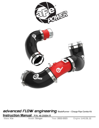 aFe BladeRunner Charge Pipe Kit L4-2.5L | Kia Stinger 17-24 (46-20694-R)