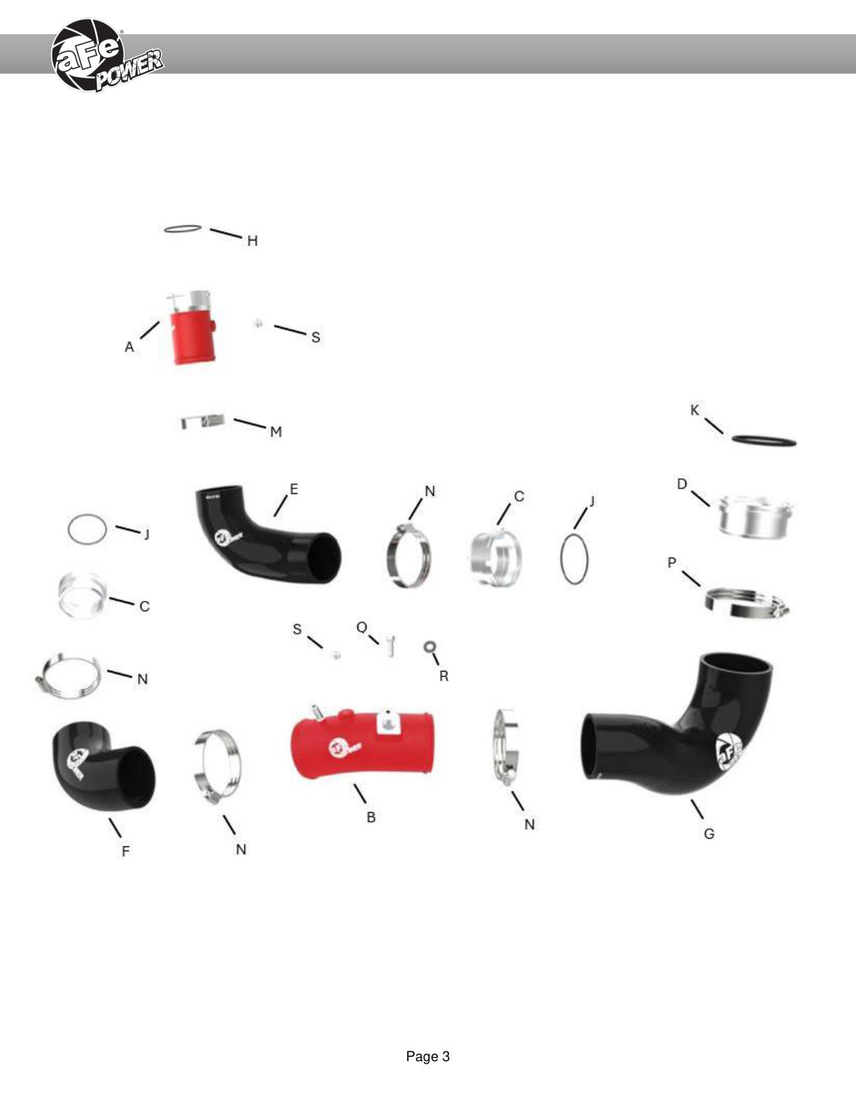 aFe BladeRunner Charge Pipe Kit L4-2.5L | Kia Stinger 17-24 (46-20694-R)