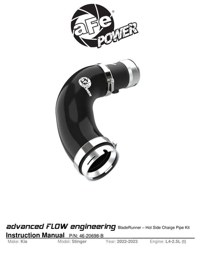 aFe BladeRunner Hot Charge Pipe | Kia Stinger 17-24 (46-20698-B)