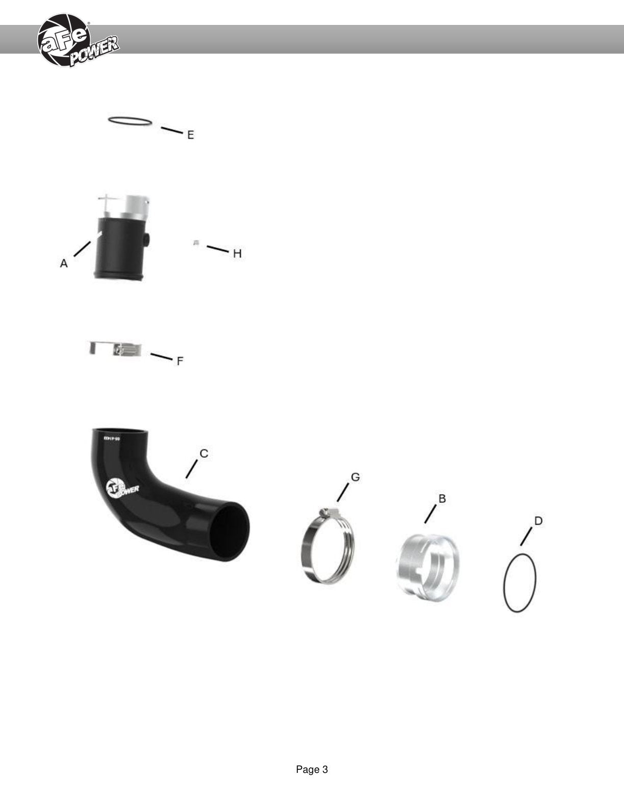 aFe BladeRunner Hot Charge Pipe | Kia Stinger 17-24 (46-20698-B)