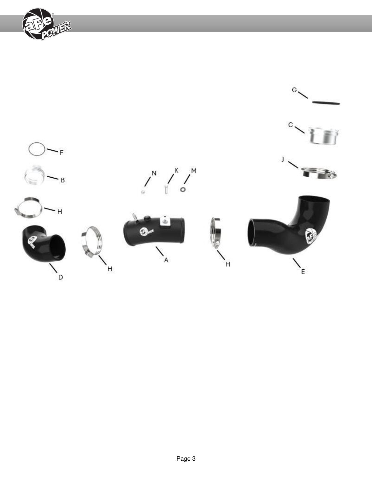 aFe BladeRunner Cold Charge Pipe | Kia Stinger 17-24 L4-2.5L (46-20699-B)