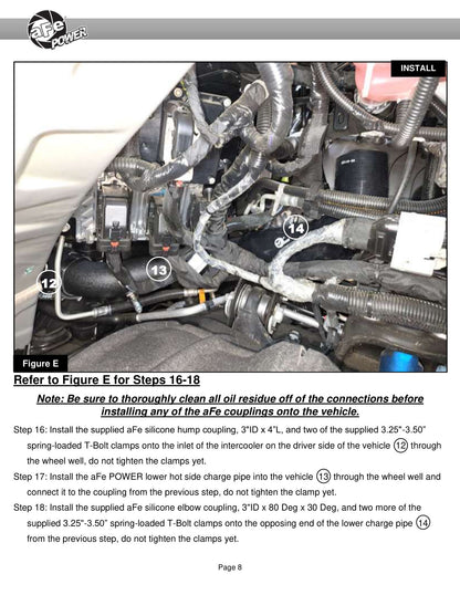 aFe V8 6.6L L5P BladeRunner Aluminum Charge Pipe | Chevy Silverado/GMC Sierra (20-26) (46-20704-B)