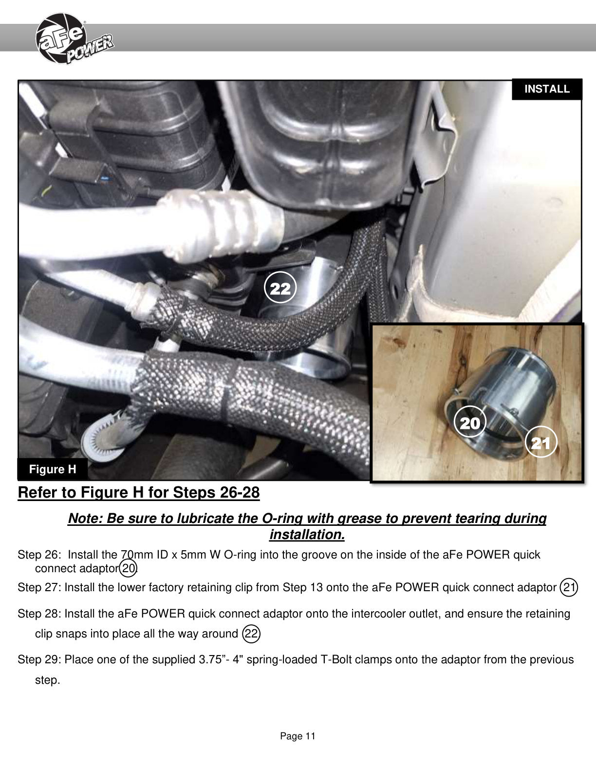 aFe V8 6.6L L5P BladeRunner Aluminum Charge Pipe | Chevy Silverado/GMC Sierra (20-26) (46-20704-B)