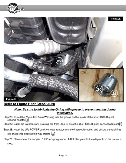 aFe V8 6.6L L5P BladeRunner Aluminum Charge Pipe | Chevy Silverado/GMC Sierra (20-26) (46-20704-B)