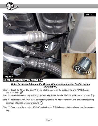 aFe BladeRunner 3.5in Alu Cold Charge Pipe | GM 6.6L L5P Diesel Trucks (46-20709-B)