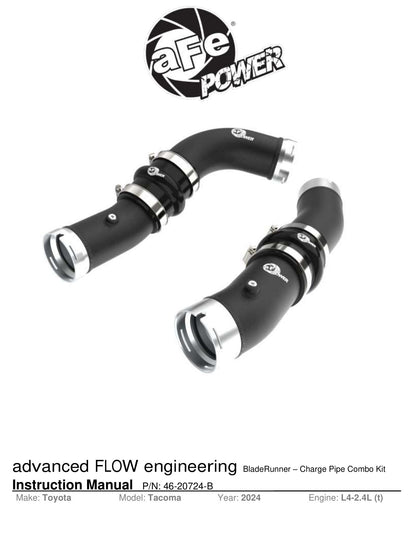 aFe 24+ Tacoma & Land Cruiser Aluminum Charge Pipe Kit | Toyota Tacoma/LC (46-20724-B)