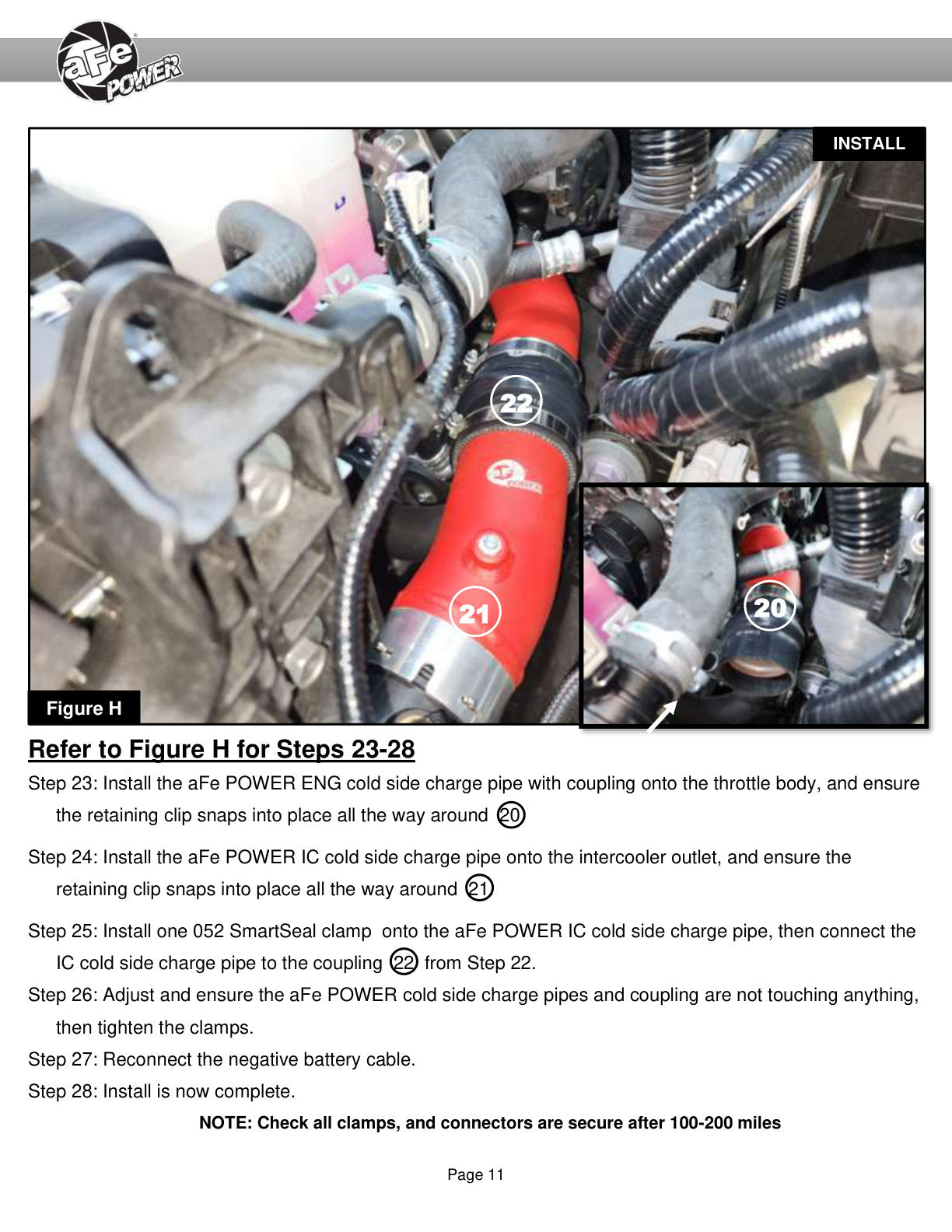 aFe 2.5in & 3in Aluminum Hot & Cold Charge Pipe Kit | Toyota Tacoma (24+) (46-20724-R)